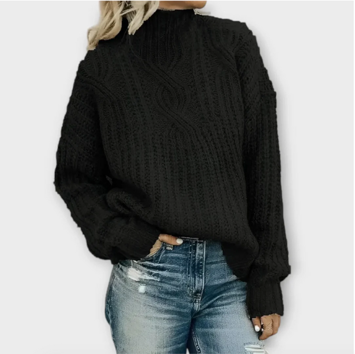 Bella Stride| Samara- Contemporary High-Neck Sweater