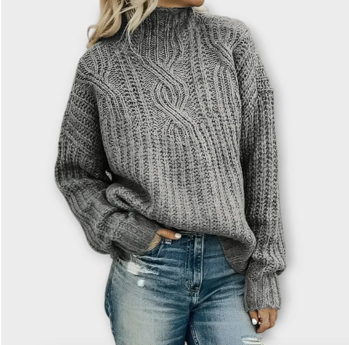 Bella Stride| Samara- Contemporary High-Neck Sweater