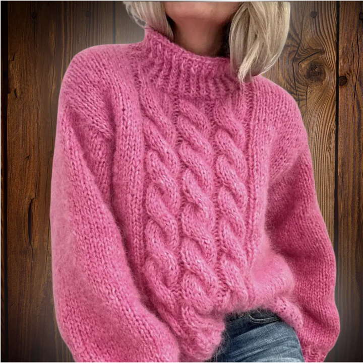 Bella Stride| Sara - Textured Comfort Turtleneck Sweater