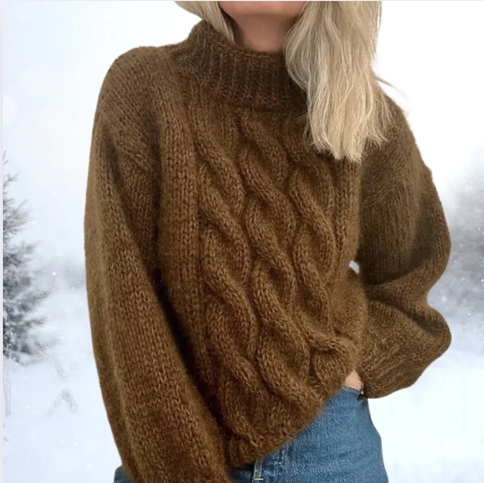 Bella Stride| Sara - Textured Comfort Turtleneck Sweater