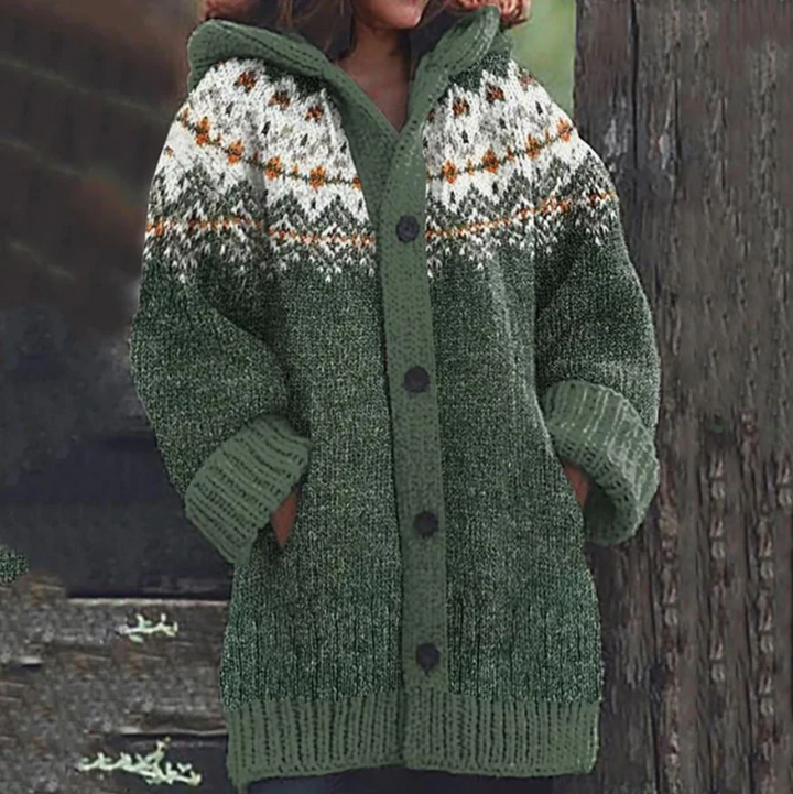 Bella Stride| Mosso- Cozy Green Cardigan