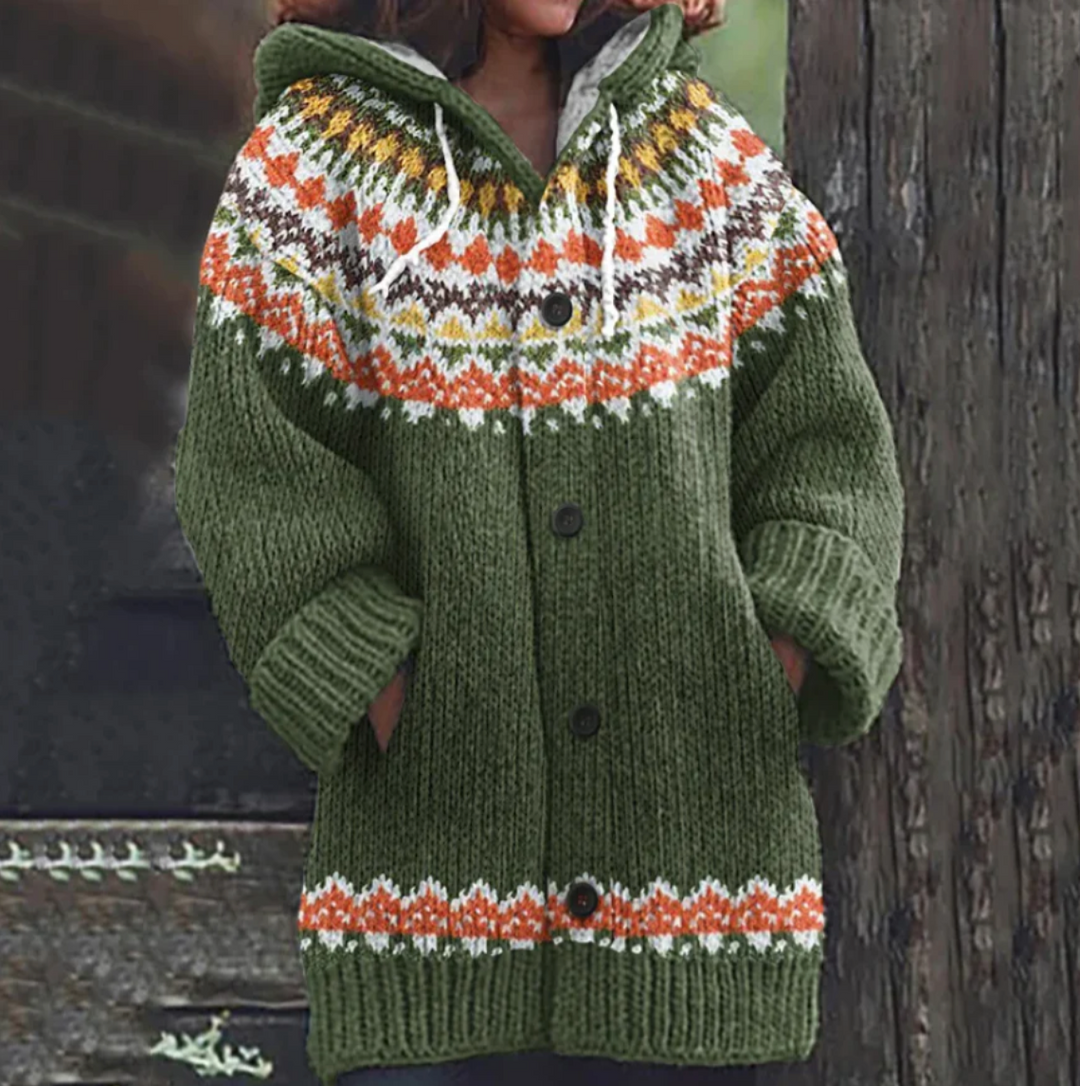 Bella Stride| Mosso- Cozy Green Cardigan