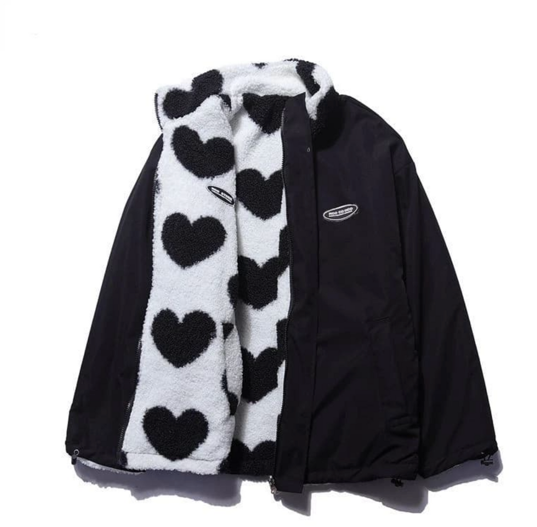 Bella Stride| Kara- Heart-Embellished Reversible Jacket
