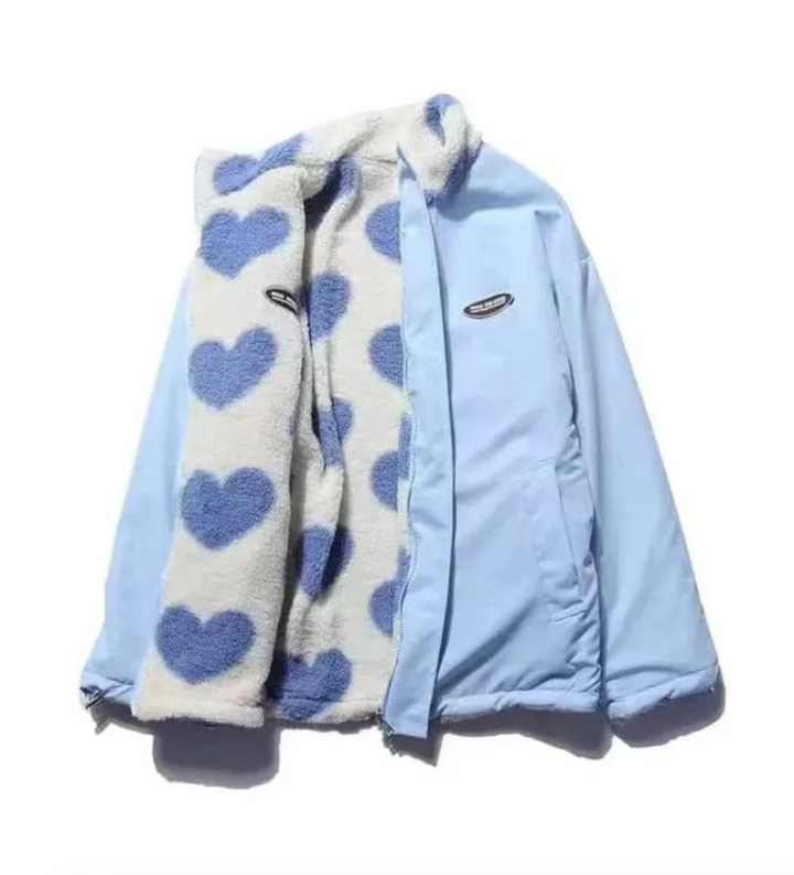 Bella Stride| Kara- Heart-Embellished Reversible Jacket