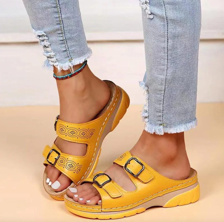Bella Stride| Liv™ | Premium Leather Orthopedic Sandals