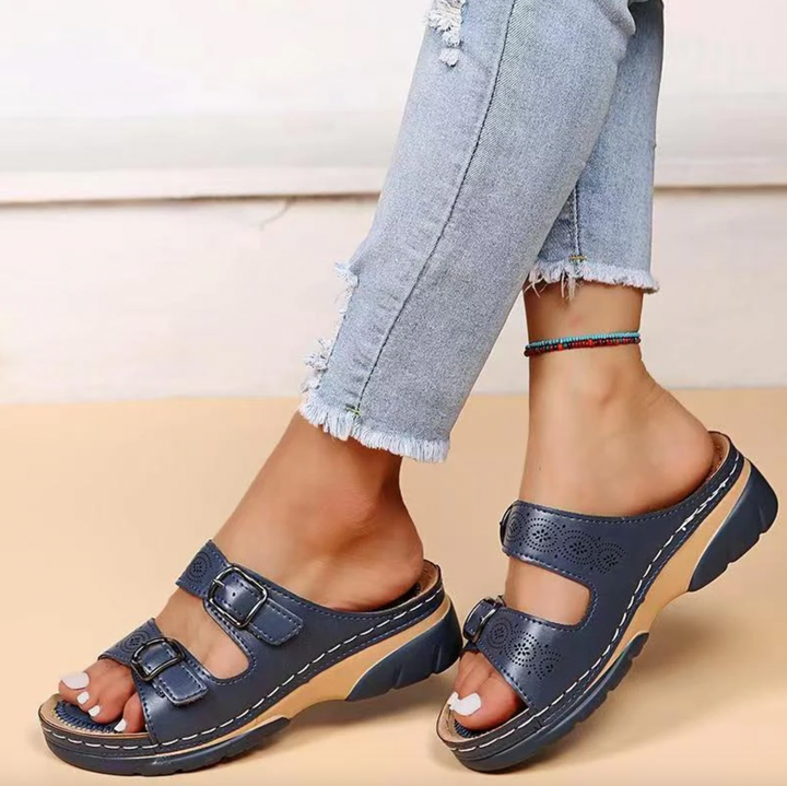 Bella Stride| Liv™ | Premium Leather Orthopedic Sandals