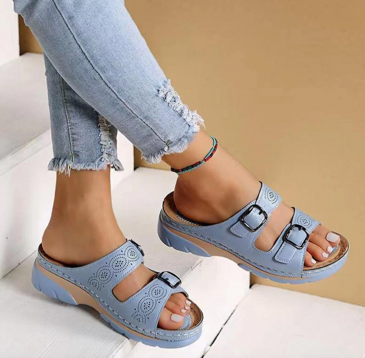 Bella Stride| Liv™ | Premium Leather Orthopedic Sandals