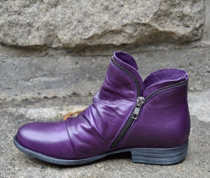 Bella Stride| Mirelle™- Zippered Leather Boots