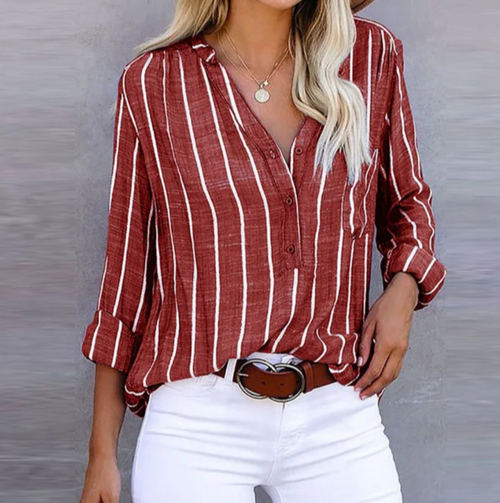 Bella Stride| Extra-Large Striped Blouses