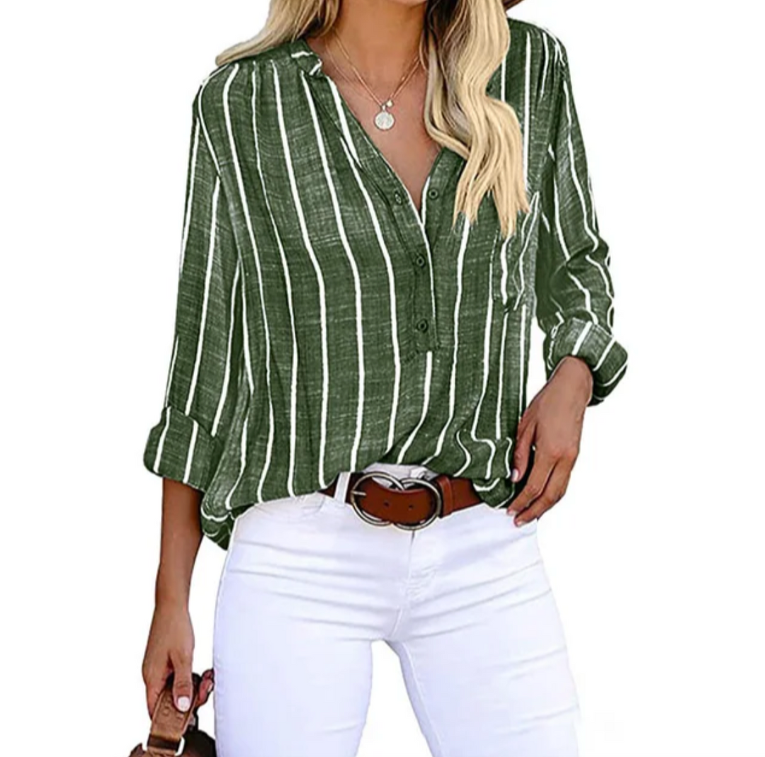 Bella Stride| Extra-Large Striped Blouses