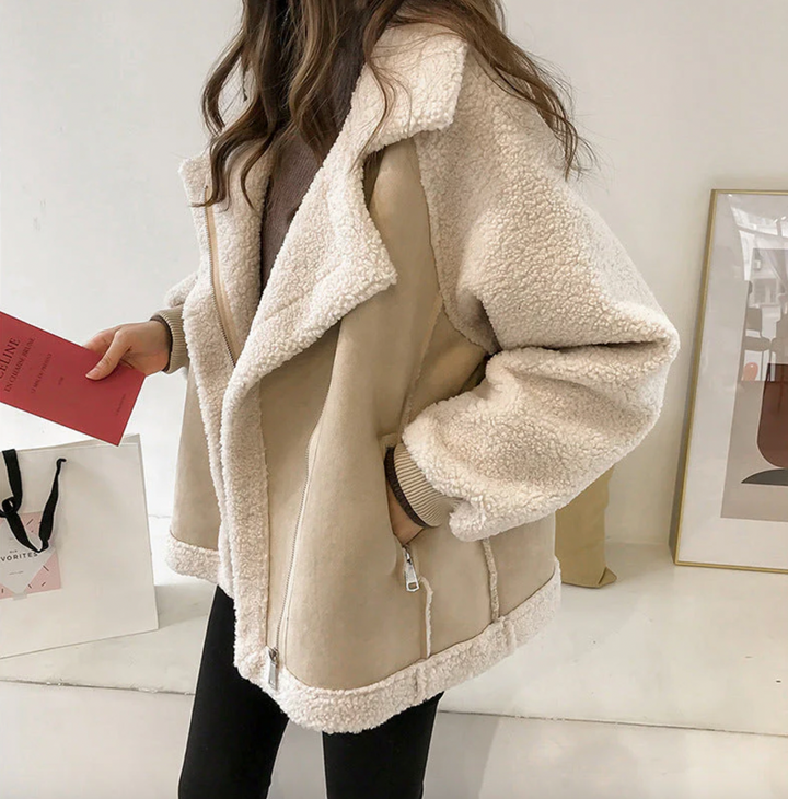 Bella Stride| Erin ™- Stylish Faux Shearling Zip-Up Jacket