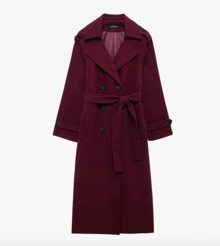 Bella Stride| Burgundy Autumn Coat- Stylish Fall Outerwear