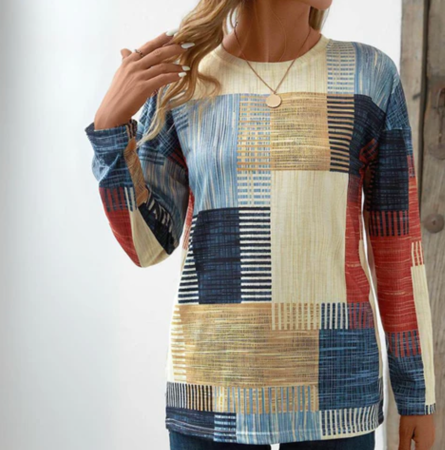 Bella Stride| Colourful Round Neck T-Shirt