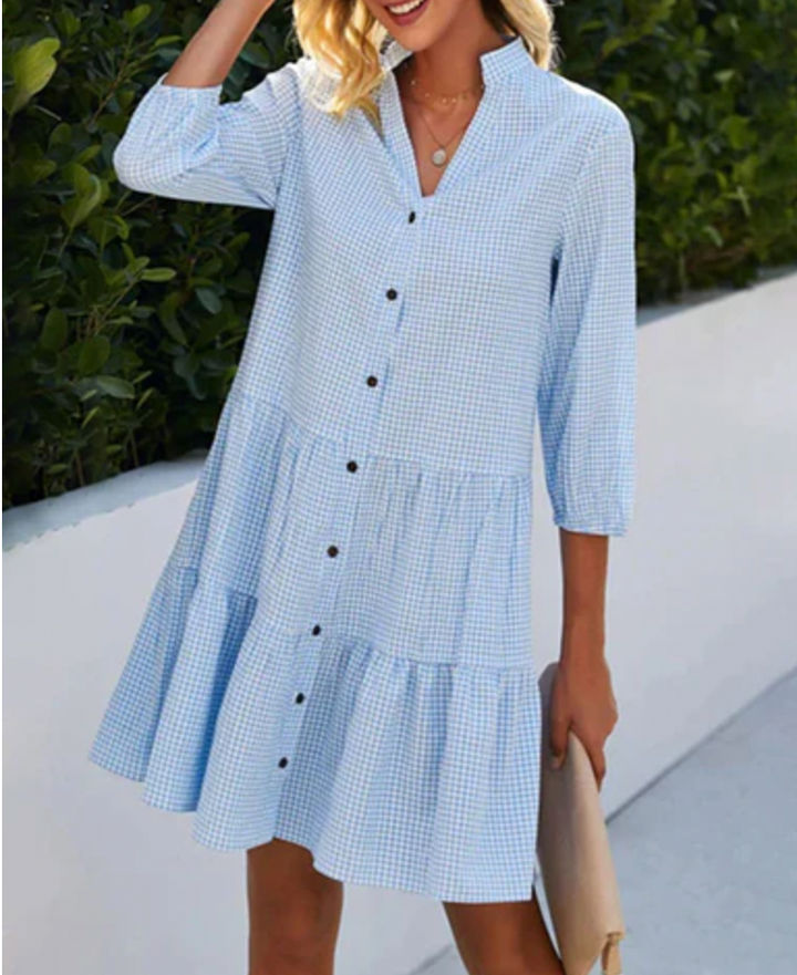 Bella Stride| Elegant Blue Dress