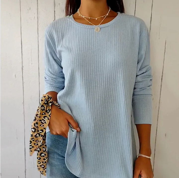 Bella Stride| Long-Sleeved Top with Crew-Neck