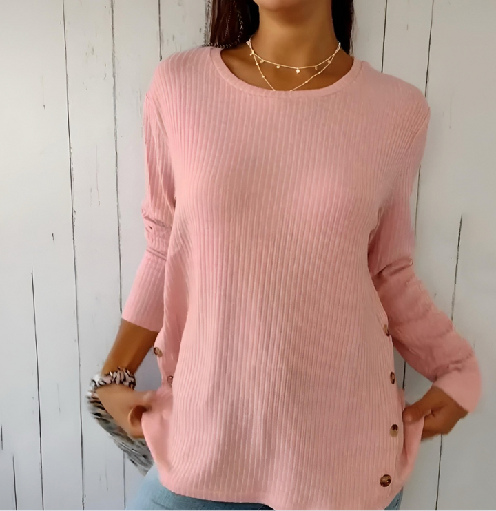 Bella Stride| Long-Sleeved Top with Crew-Neck