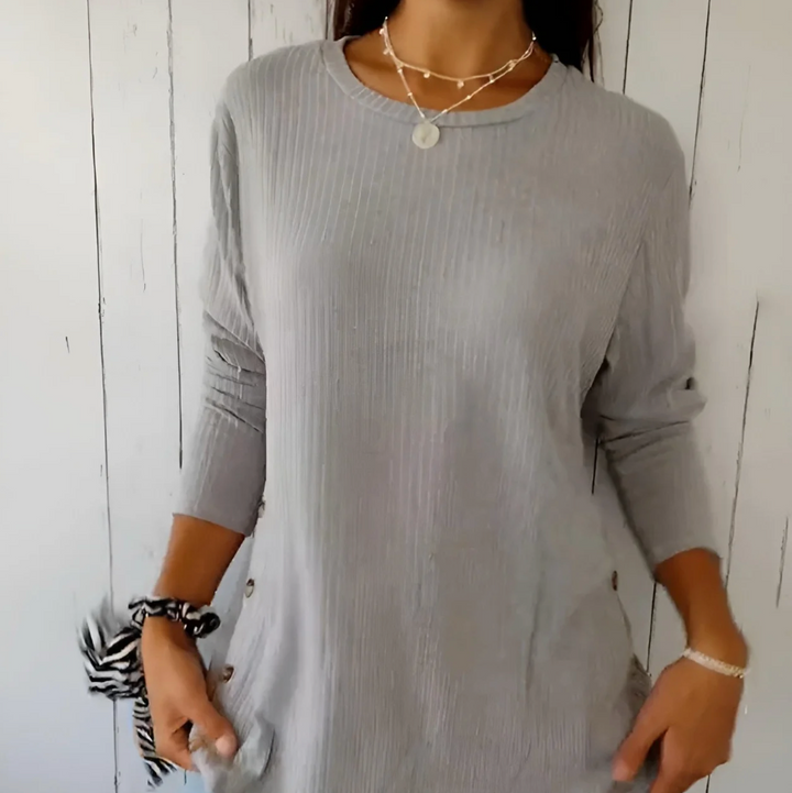 Bella Stride| Long-Sleeved Top with Crew-Neck