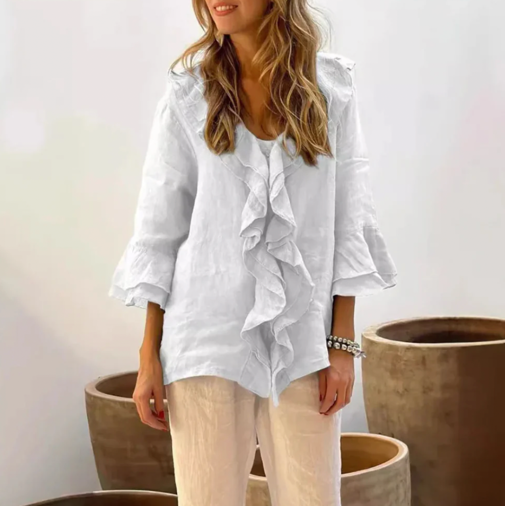 Bella Stride| Elegant Ruffle Top