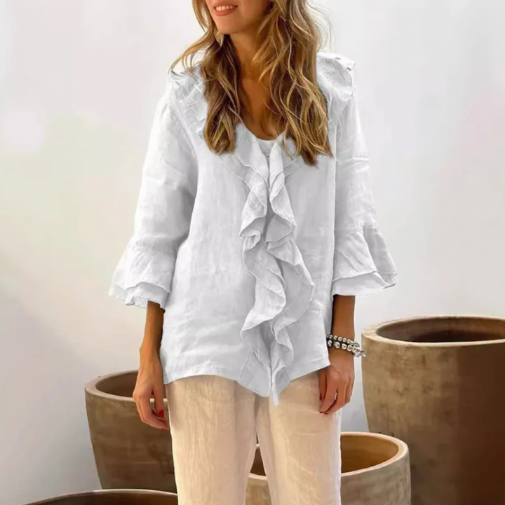 Bella Stride| Elegant Ruffle Top