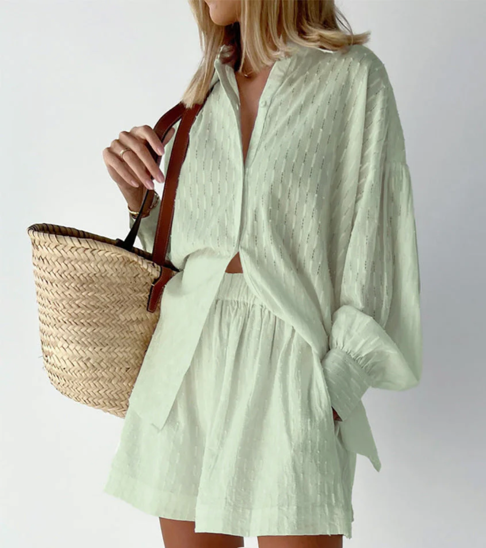 Bella Stride| Elizabeth™ - Breezy Shirt and Shorts Set