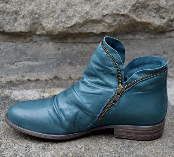 Bella Stride| Mirelle™- Zippered Leather Boots