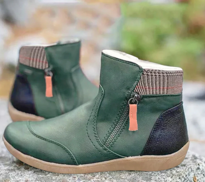 Bella Stride| Caroline™- Waterproof Leather Boots Featuring Enhanced Foot Support