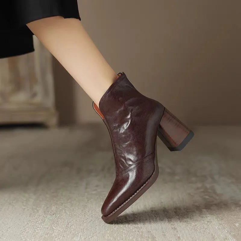 Avalance™| Everly Leather Ankle Boots
