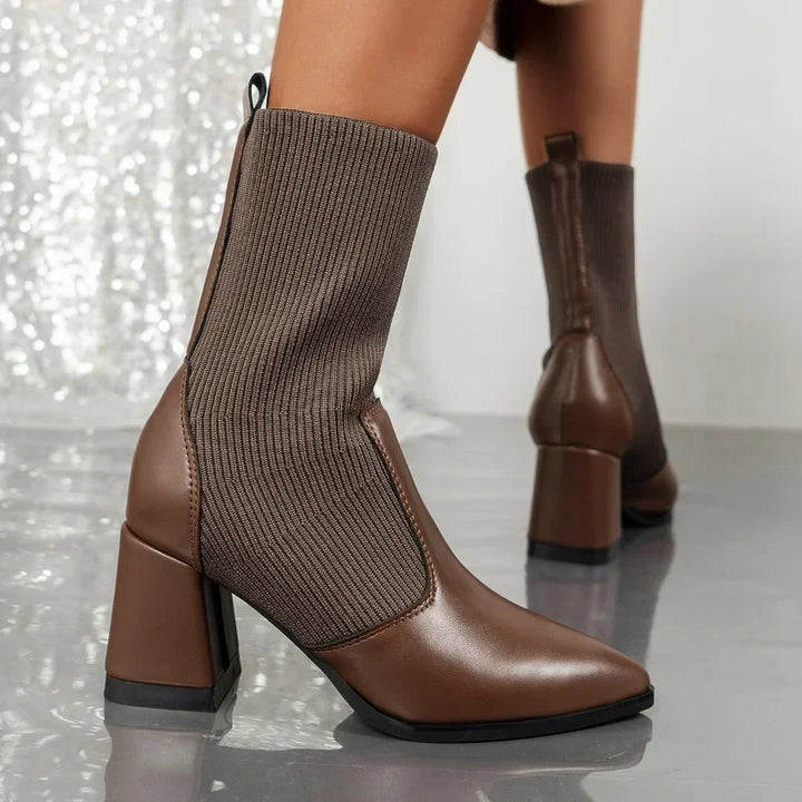 Avalance™| Harlow Knitted Leather Boots