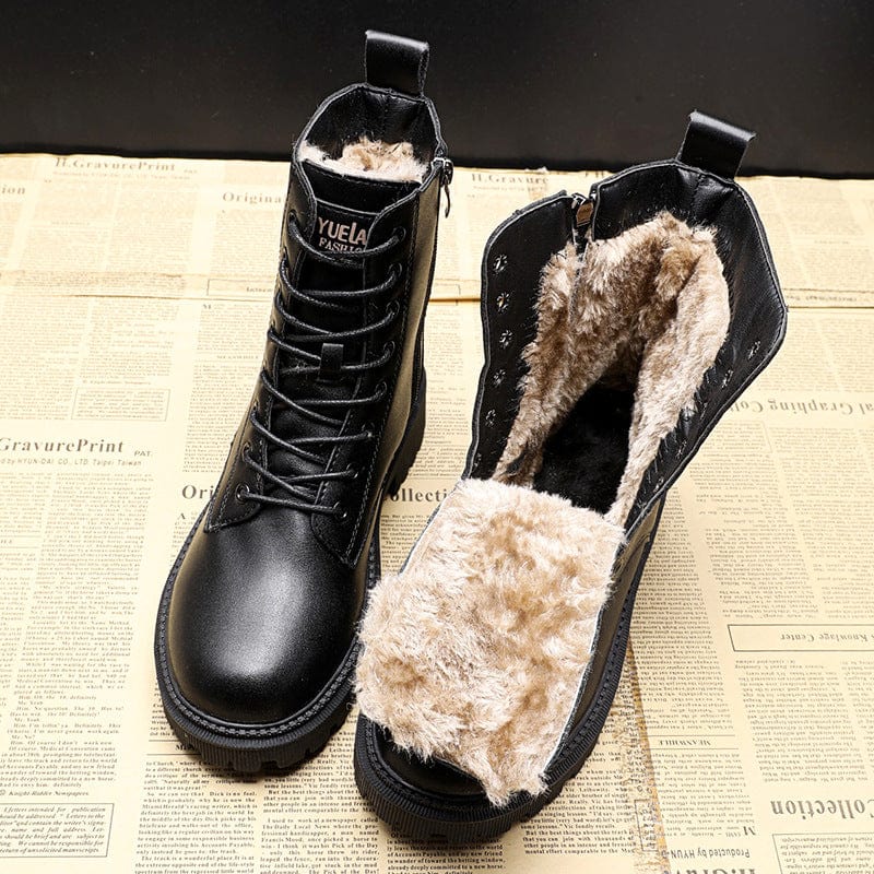 Evie™ - Black Leather Boots