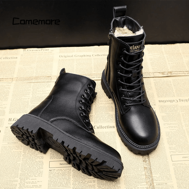 Evie™ - Black Leather Boots