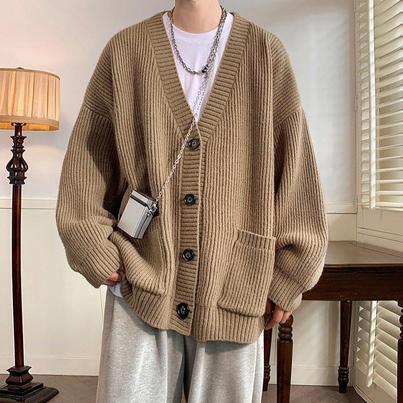 Watin Vintage Japanese Style V-Neck Cardigan