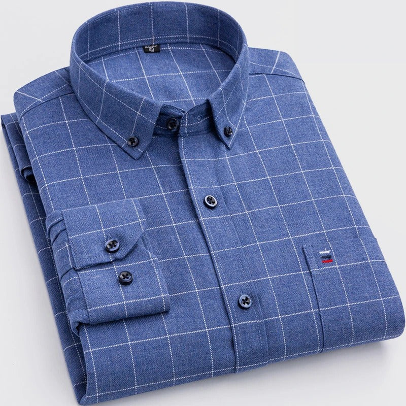 Liam | Stylish Checkered Button-Down Shirt