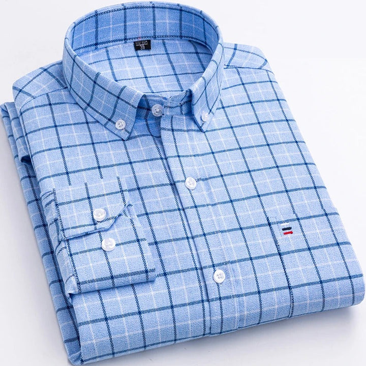 Liam | Stylish Checkered Button-Down Shirt